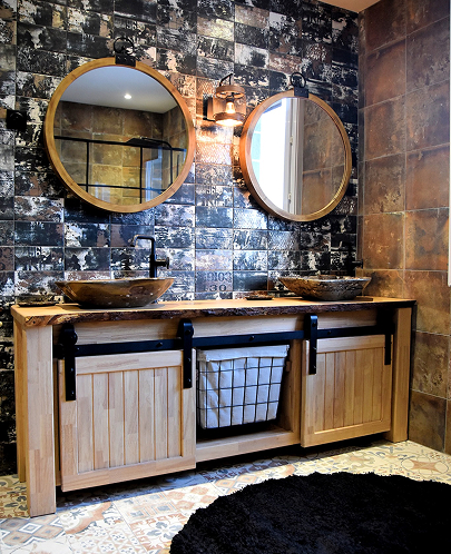Amenagement salle de bain bois