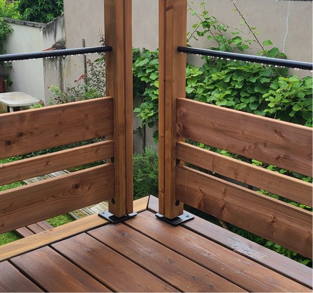 Terasse couverte bois